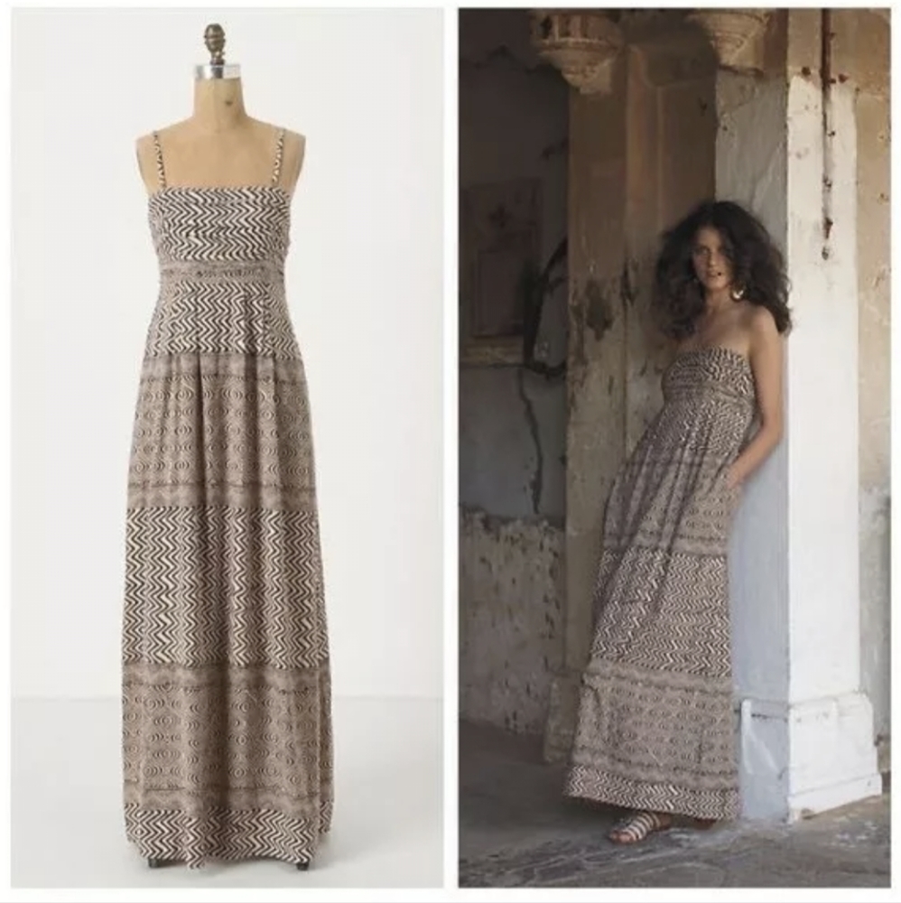 Edmé & Esyllte Tribal Print Boho Maxi Dress